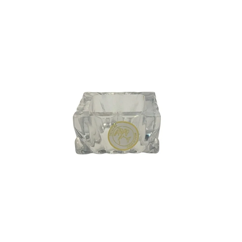 Alexandria Crystal Clear Square Square Napkin Rings Set of 4 New In Box‎